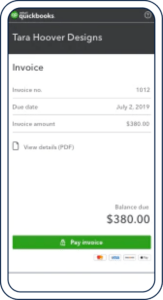 QuickBooks Mobile Dashboard